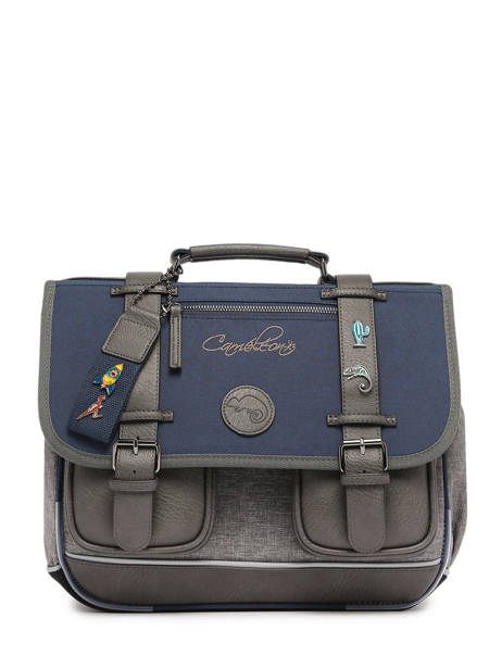 2-compartment  Satchel Cameleon Violet vintage pin's CA35 other view 7