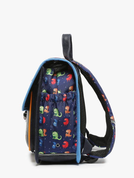Backpack 1 Compartment Cameleon Multicolor retro SD30 other view 2