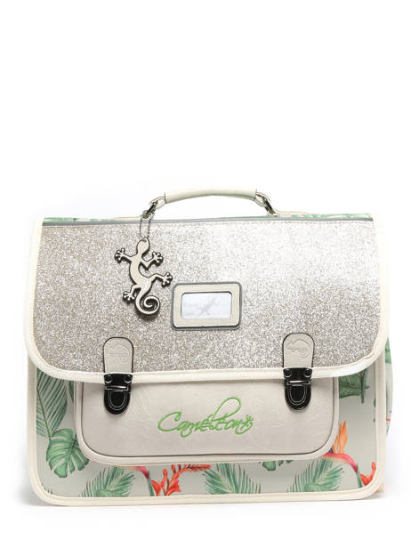 Cartable Enfant 2 Compartiments Cameleon Multicolore retro CA38 vue secondaire 6
