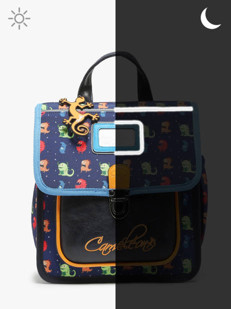 Backpack 1 Compartment Cameleon Multicolor retro SD30 other view 7