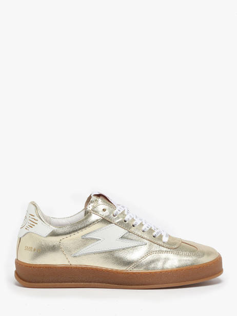 Sneakers Risy In Leather Semerdjian Gold accessoires RISYA135