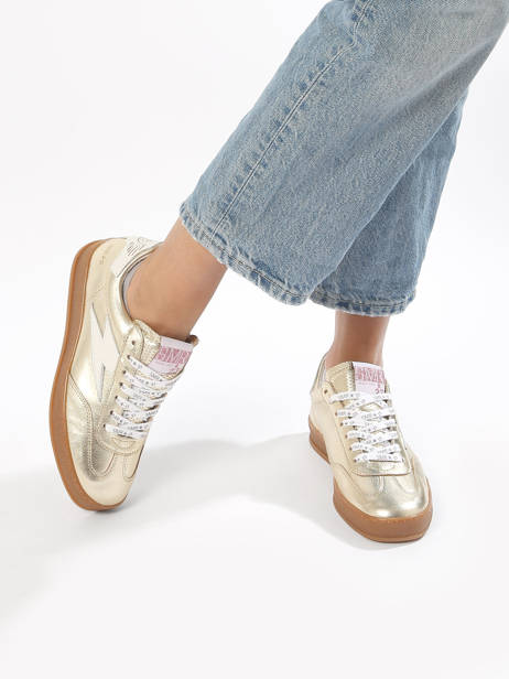 Sneakers Risy In Leather Semerdjian Gold accessoires RISYA135 other view 2