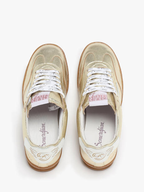 Sneakers Risy In Leather Semerdjian Gold accessoires RISYA135 other view 4