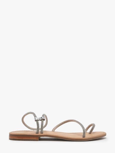 Flip Flops In Leather Les tropeziennes Silver women HODAXA