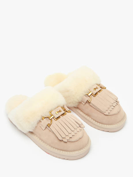Slippers In Leather Nathan baume Beige accessoires 242N6103 other view 2