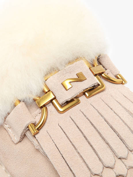 Slippers In Leather Nathan baume Beige accessoires 242N6103 other view 3