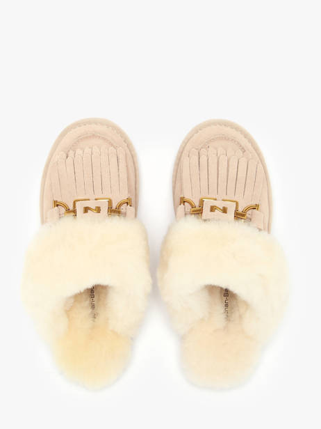 Slippers In Leather Nathan baume Beige accessoires 242N6103 other view 4