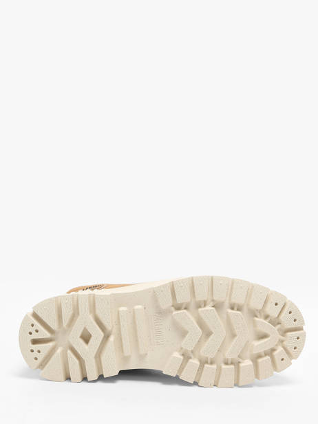 Bottines Pallashock Zip En Cuir Palladium Beige women 74353252 vue secondaire 5