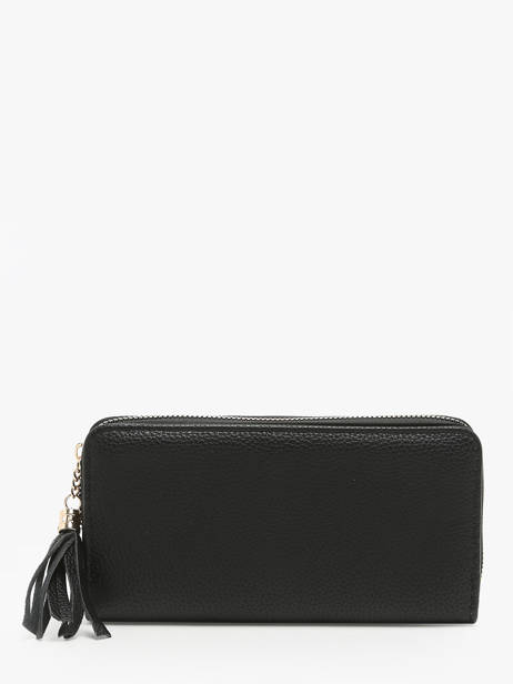 Wallet With Card Holder Miniprix Black grained 78SM2630