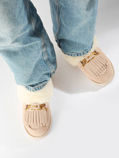 Slippers In Leather Nathan baume Beige accessoires 242N6103 other view 1
