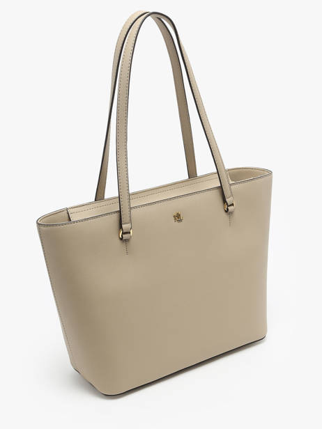 Medium Leather Karly Tote Bag Lauren ralph lauren Beige karly 31924351 other view 2
