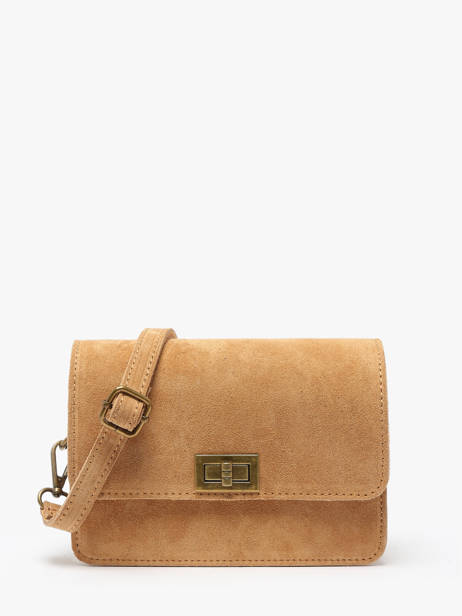 Shoulder Bag Velvet Leather Milano Brown velvet VE24115