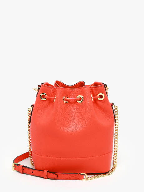 Small Leather Bucket Bag Ninon Lancel Orange ninon A10922 other view 4