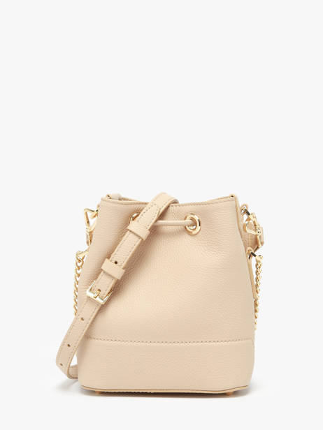 Leather Ninon Mini Bucket Bag Lancel Beige ninon A11466 other view 5