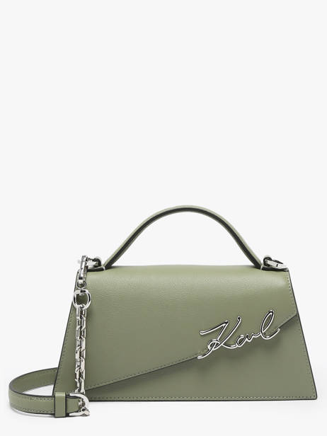 Shoulder Bag K Signature Leather Karl lagerfeld Green k signature A1W30458