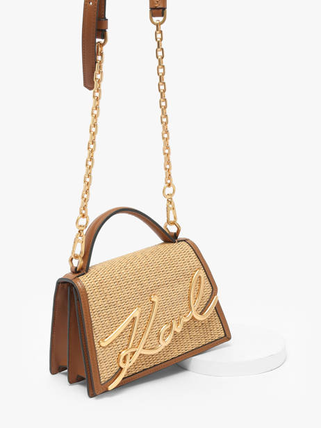 Shoulder Bag K Signature Raphia Karl lagerfeld Beige k signature A2W30009 other view 2