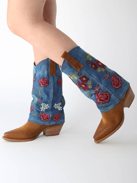Santiago Boots In Leather Metisse Multicolor accessoires DX2021 other view 1