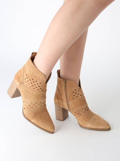 Heeled Boots City In Leather Alpe Brown women 53851136 other view 1