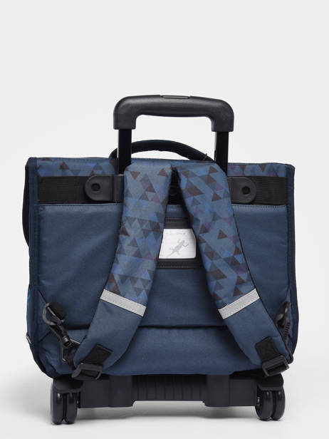 Wheeled Schoolbag 3 Compartments Cameleon Blue actual PBBACR41 other view 5