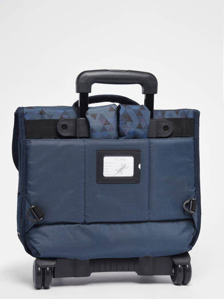 Wheeled Schoolbag 3 Compartments Cameleon Blue actual PBBACR41 other view 6
