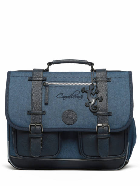 Satchel 2 Compartments Cameleon Blue vintage color CA38 other view 6