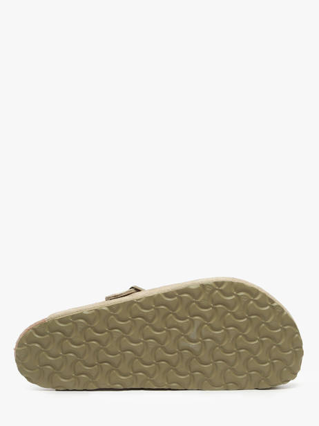 Slippers Boston Suede In Leather Birkenstock Green men 1025788 other view 4