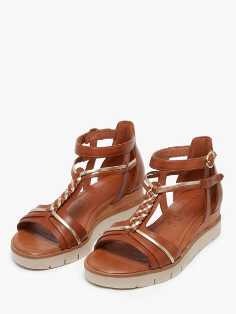 Sandals In Leather Tamaris Brown accessoires 44 other view 1