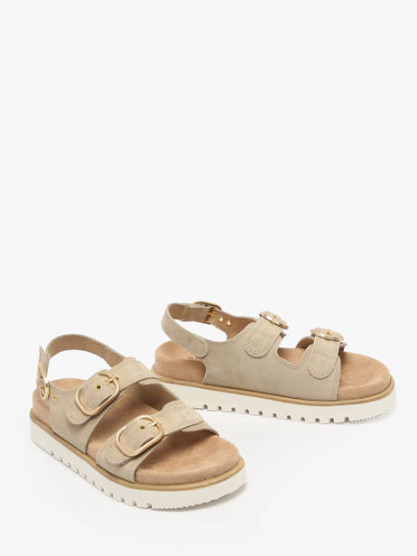 Sandals In Leather Inuovo Beige accessoires D53026 other view 1