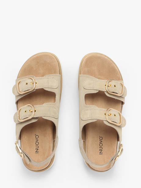 Sandals In Leather Inuovo Beige accessoires D53026 other view 3