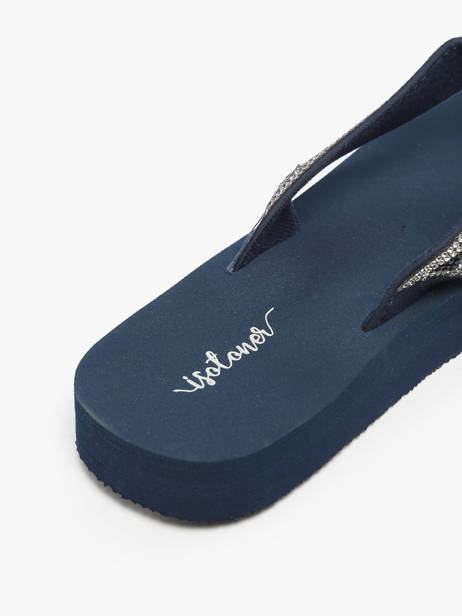 Flip Flops Isotoner Blue women 94931 other view 2