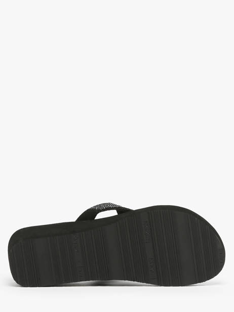 Heeled Flip Flops Isotoner Black women 94615 other view 4