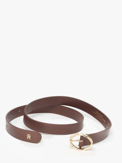 Ceinture Tommy hilfiger Marron th chic AW17932 vue secondaire 2