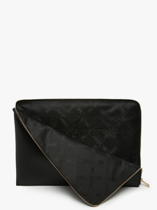 Longchamp Le foulonné Etui passeport Noir