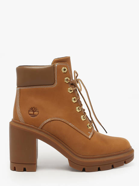 Bottines à Talon En Cuir Timberland Marron women 2CKCEN11