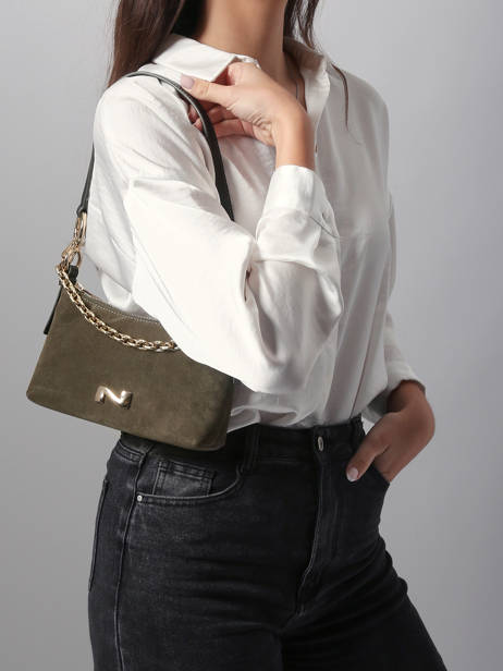 Sac De Soirée Betty Cuir Daim Nathan baume Vert vogue 5 vue secondaire 1