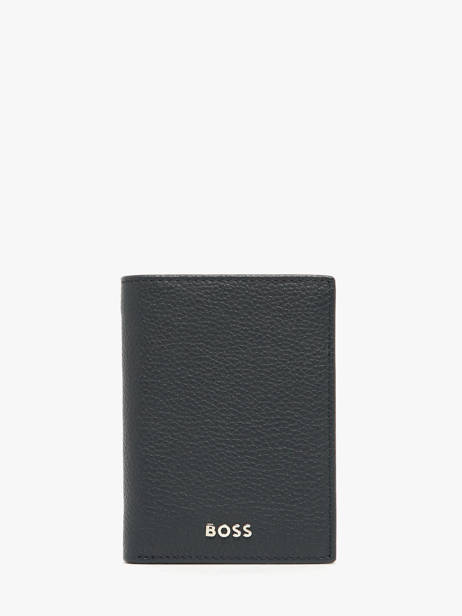 Porte-cartes Porte-monnaie Cuir Hugo boss Bleu grained HLG416N