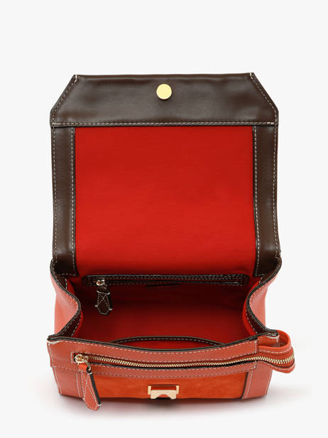 Sac Bandoulière Ninon Color Block Cuir Lancel Orange ninon A13370 vue secondaire 3