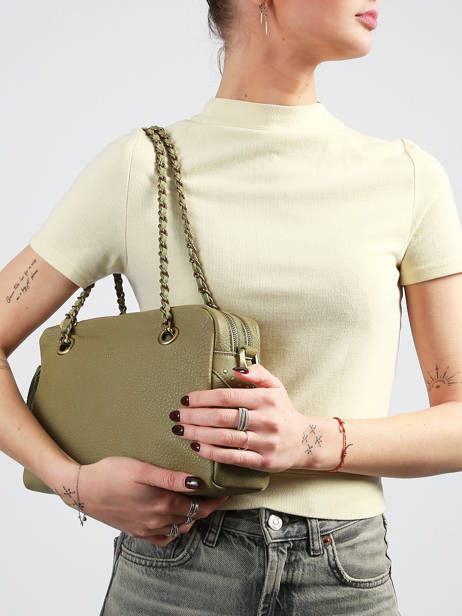 Sac Porté épaule Vintage Cuir Mila louise Beige vintage 3889C1 vue secondaire 1