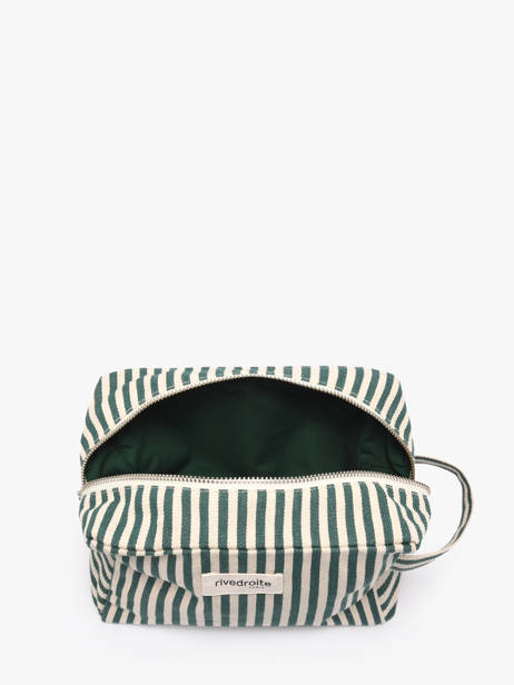 La Trousse Tournelles Xl Striped Coton Recyclé Rivedroite Vert spring striped TOUXLSTR vue secondaire 1
