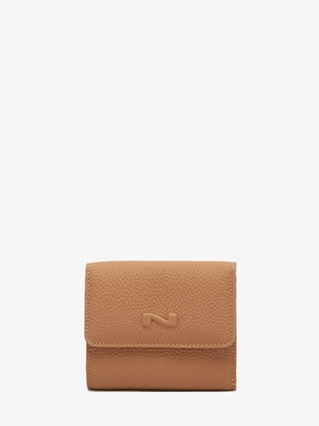 Portefeuille Bifold Cuir Nathan baume Marron original n 103N