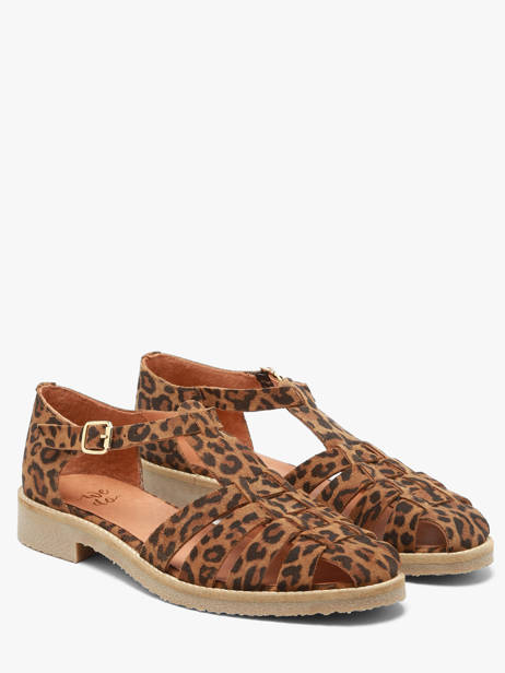 Sandales En Cuir We do Marron women 45255A46 vue secondaire 1