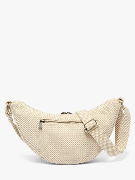 Sac Bandoulière Tressage Coton Hindbag Beige tressage TS vue secondaire 4