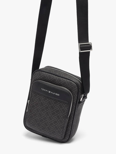 Sac Bandoulière Tommy hilfiger Noir th flag AM14138 vue secondaire 2