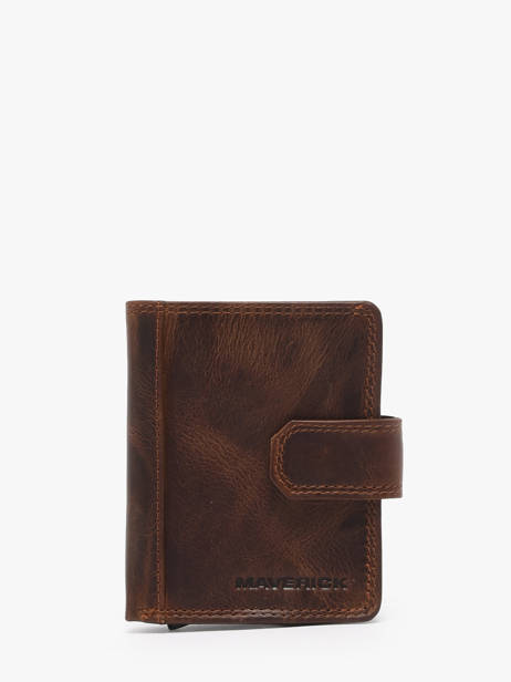 Porte-cartes Cuir Maverick Marron the original MAVTO062