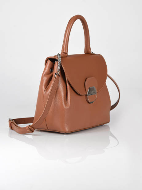 Leather Foulonné Pia Top-handle Bag Lancaster Brown retro janis 62 other view 2