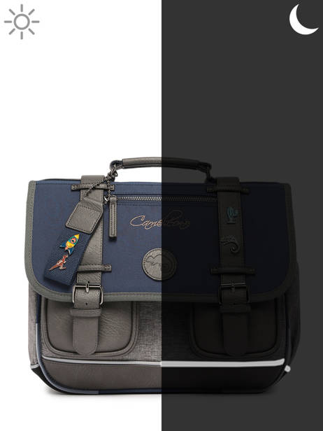 2-compartment  Satchel Cameleon Violet vintage pin's CA35 other view 8