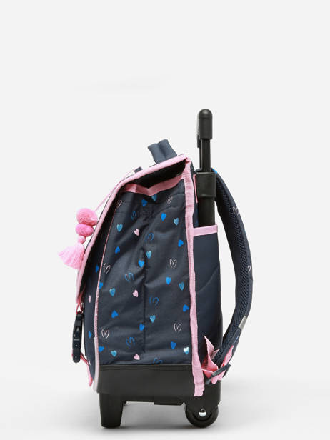 2-compartment Wheeled Satchel Milky kiss Blue we are one 3546 other view 2