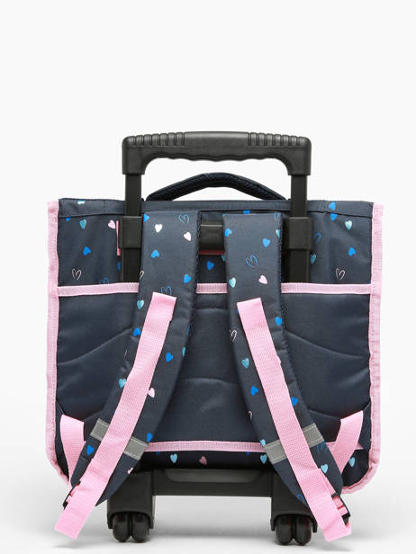 2-compartment Wheeled Satchel Milky kiss Blue we are one 3546 other view 4